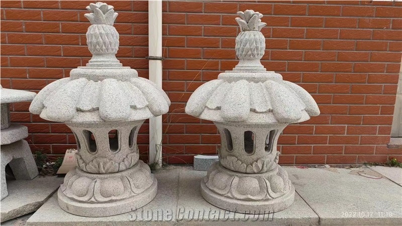 Carved Granite G614 Garden Lantern For Temple Stone Lanterns