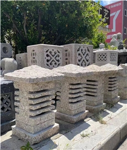 Carved Granite G614 Garden Lantern For Temple Stone Lanterns