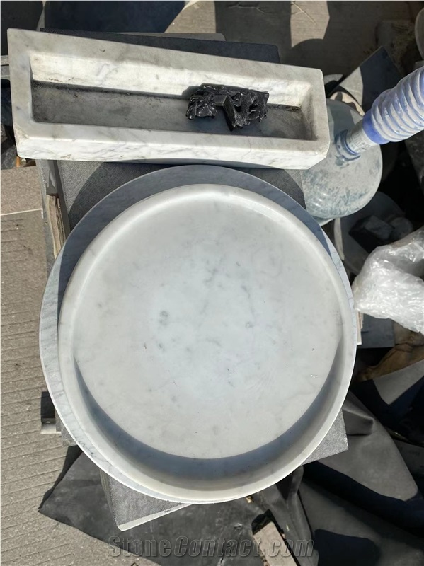 Carving Marble Trays Stone Carrara White Serving Plates