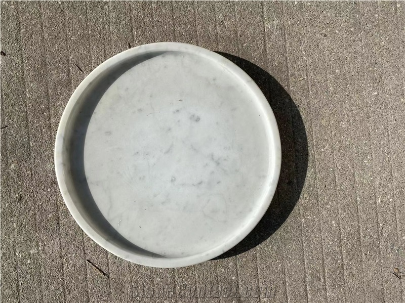 Carving Marble Trays Stone Carrara White Serving Plates