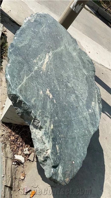 Landscaping Outdoor Green Marble Cafe Table Stone Furniture