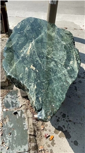 Landscaping Outdoor Green Marble Cafe Table Stone Furniture
