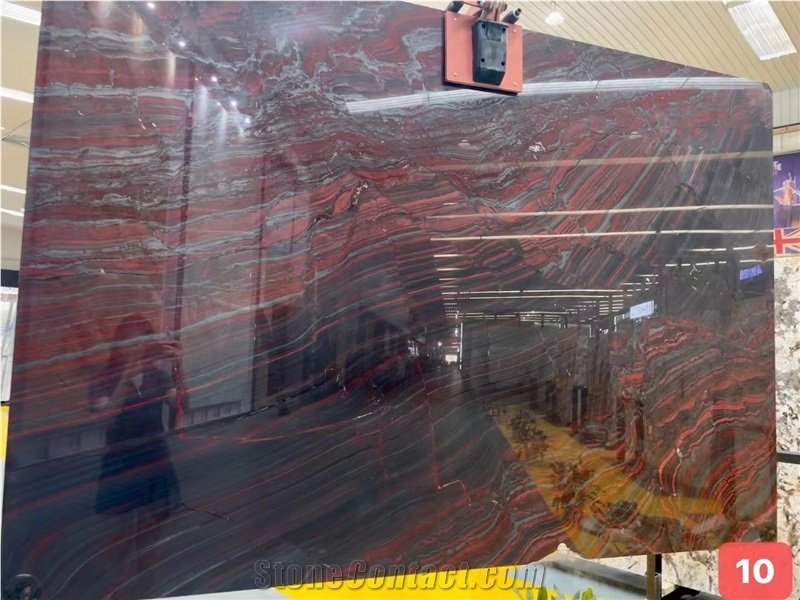 Luxury Red Granite Slabs Brazil Iron Red Exotic Granite Slab