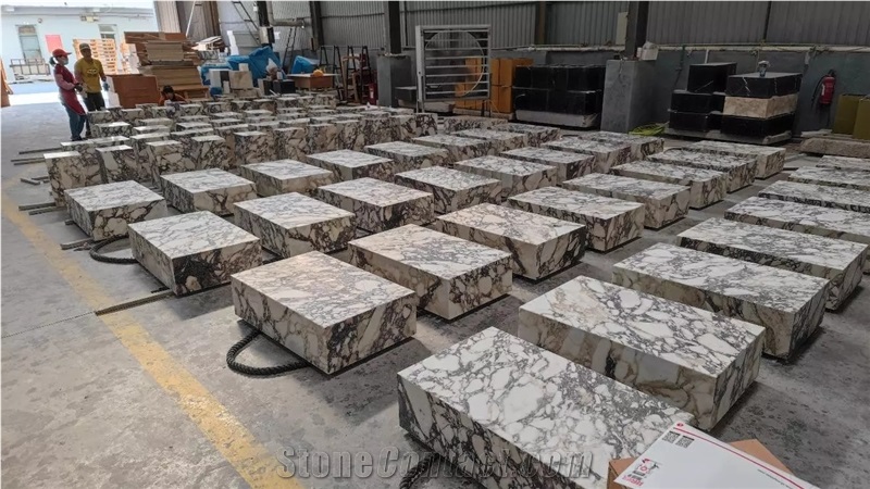 Marble Calacatta Viola Plinth Coffee Table Stone Furnitures