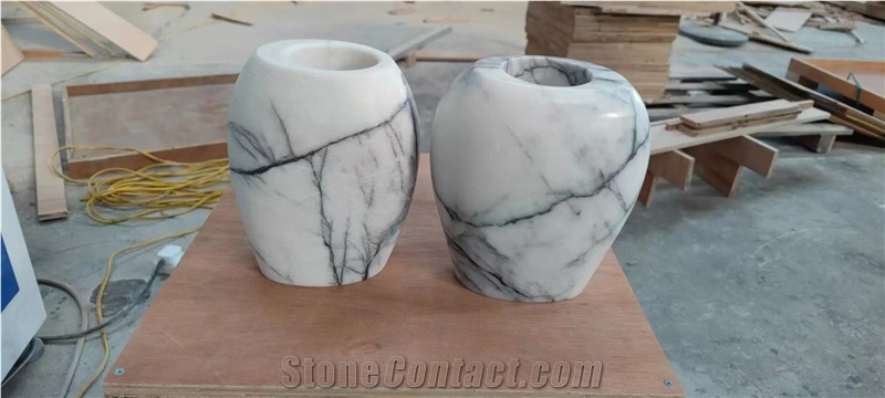 Marble Calacatta Viola Plinth Coffee Table Stone Furnitures