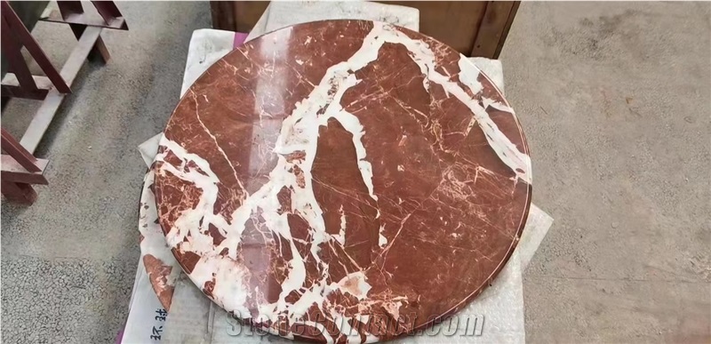 Marble Carrara Coffee Table Top With Metal Base Furniture