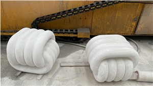 Marble Carving Thassos Locking Hands Crossing Table Base
