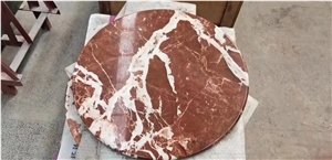 Marble Round Rosso Lepanto Table Top Stone Coffee Desk Top Marble Round Rosso Lepanto Table Top Stone Coffee Desk Top