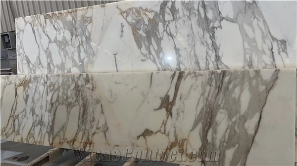 Prefab Marble Calacatta Gold Kitchen Countertops