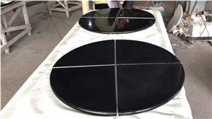 Rounded Edge Absolute Black Granite Corner Shelf