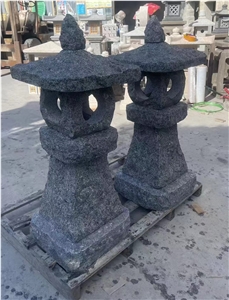 Split Mushroom Top Dark Grey Granite G654 Landscaping Lanterns