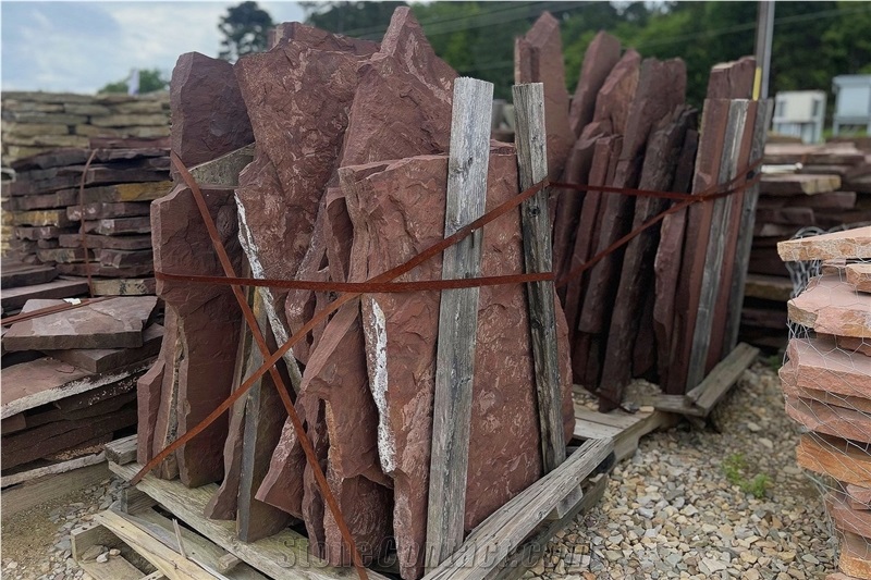 Chocolate Red Steppers Burgundy Sandstone Arizona Flagstone