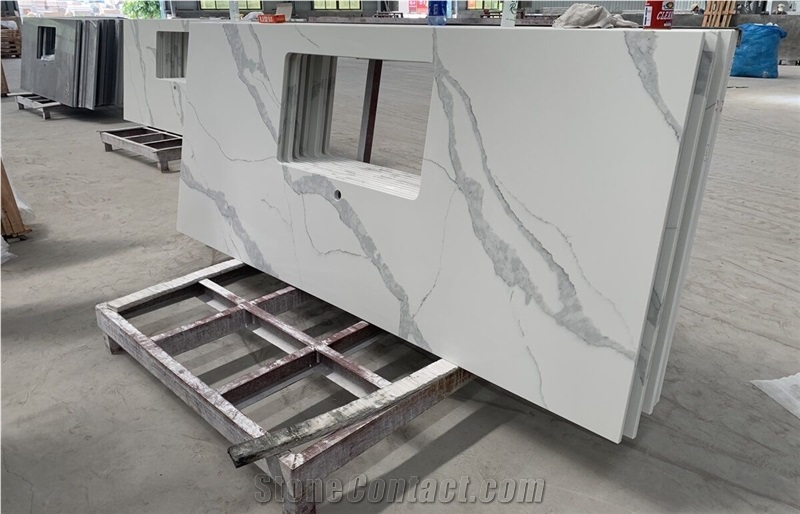 Artificial Calacatta Engineered Stone Quartz Countertops