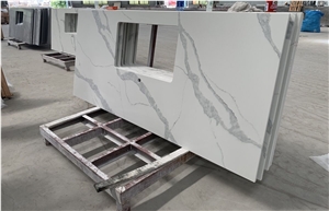 Artificial Calacatta Engineered Stone Quartz Countertops