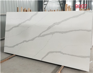 Artificial Carrara White Engineered Stone Quartz Slabs