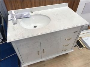 Honed Polished Artificial Marble Bathroom Vanity Top