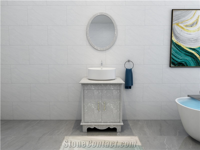 Honed Polished Artificial Marble Bathroom Vanity Top