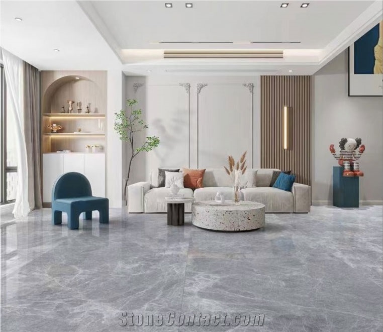 Factory Price Polished Hermes Grey Sintered Stone Slab 12Mm