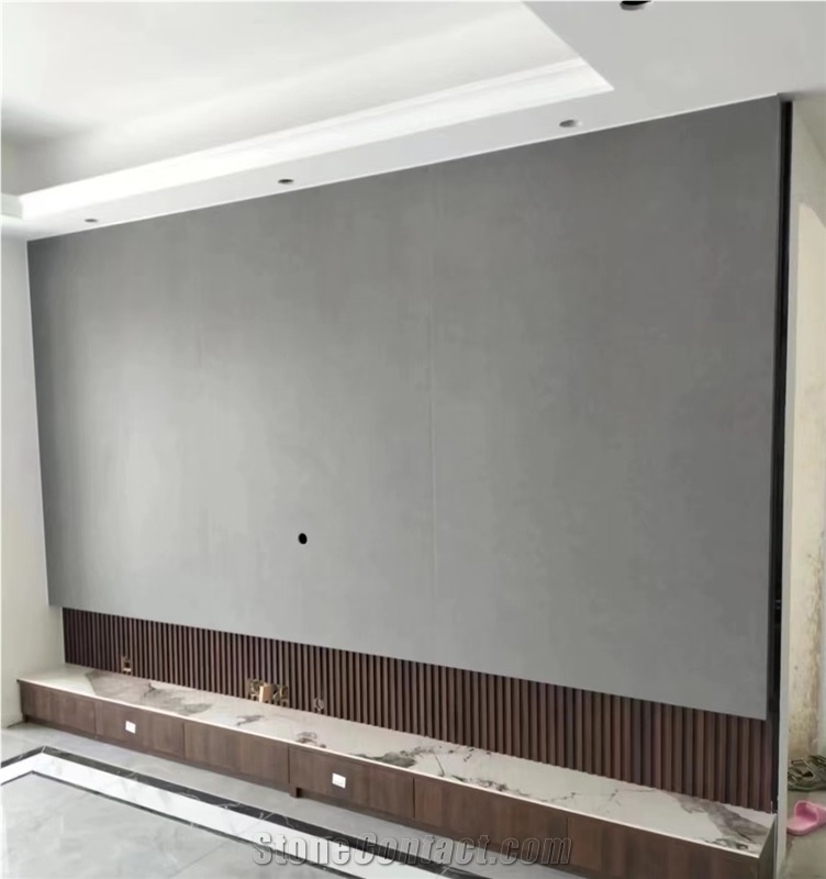 Factory Price Pure Grey Sintered Stone Slabs