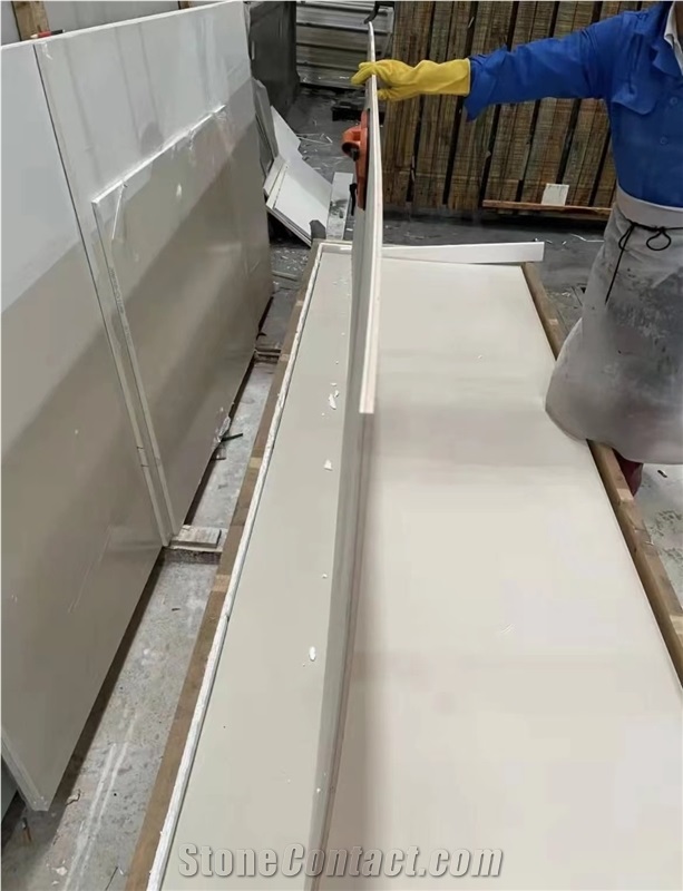 Pure Beige Honed Sintered Stone Slabs For Wall