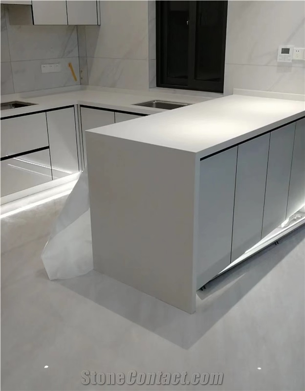 Pure Beige Honed Sintered Stone Slabs For Wall