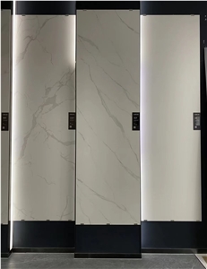 Pure Beige Honed Sintered Stone Slabs For Wall