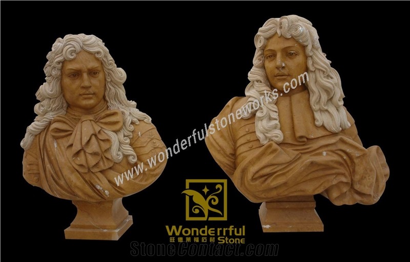 Stone Portrait Head Statue. Bust