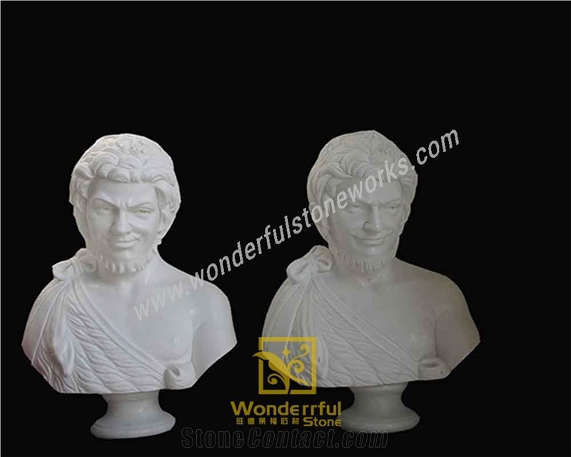 Stone Portrait Head Statue. Bust