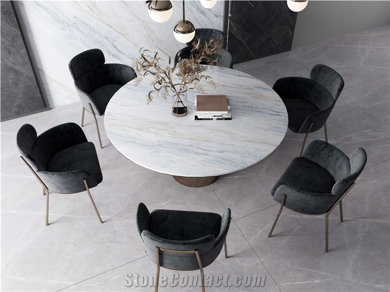 1600*3200MM  GLOSSY  QUIET BLIE  PORCELAIN SLAB