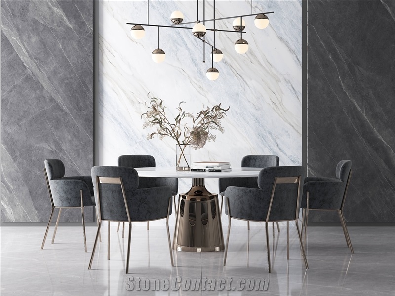 1600*3200MM  GLOSSY  QUIET BLIE  PORCELAIN SLAB