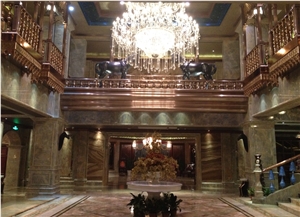 China RANKIN GREY Grey Marble Hotel Columns