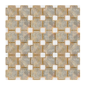 China Van Gogh Emperor Red Yellow Marble Polished Floor Patterns