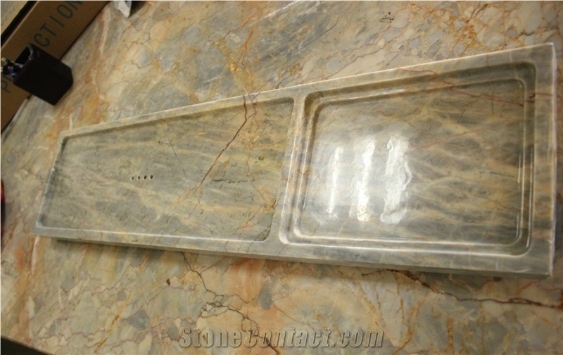 China XIN GE LI Brown Grey Marble Teaboards