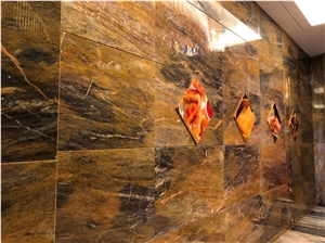 China XIN GE LI Brown Yellow Marble Wall Tiles