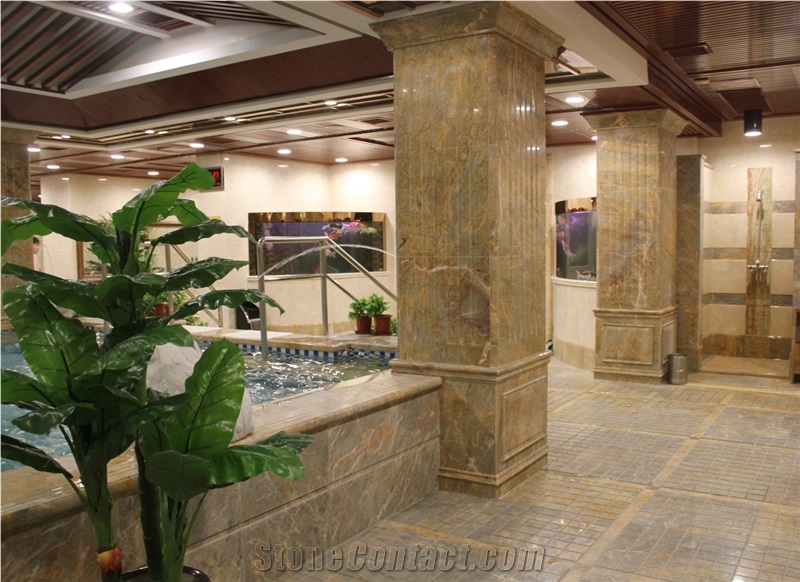 Chinese Rankin Grey Marble Panels For Indoor Columns