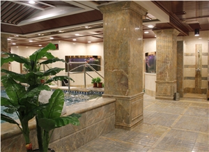Chinese Rankin Grey Marble Panels For Indoor Columns