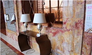 Van Gogh Red Yellow Marble Hotel Border And Frames