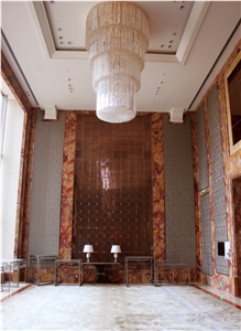 Van Gogh Red Yellow Marble Hotel Border And Frames