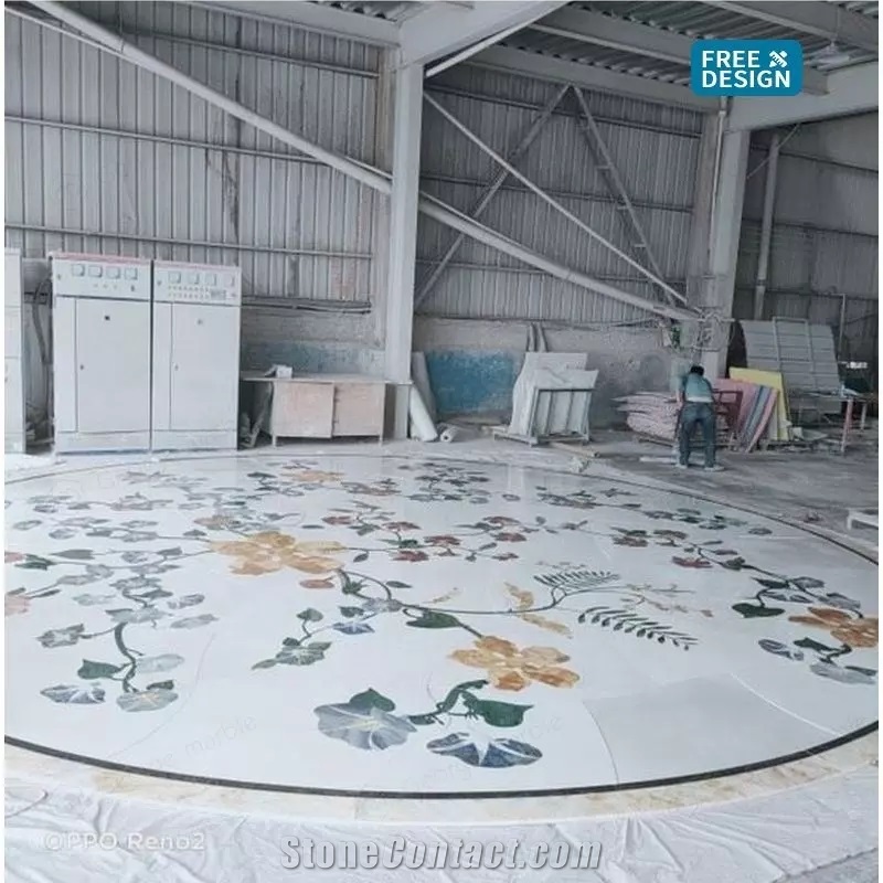 Natural Stone Waterjet Marble Medallion New Design