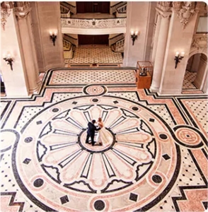 Natural Stone Waterjet Marble Medallion New Design