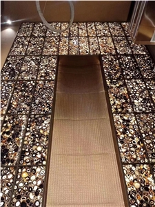 Black Agate Wall Panels,Semiprecious Stone Wall