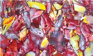 Brazil Red Jasper, Chinese Name Rose Opal Semiprecious Stone Slabs