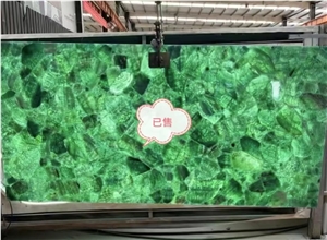 Green Crystal Slab,Green Wall Stone,Green Gemstone