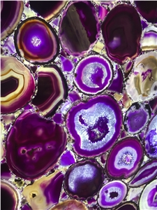 Purple Gemstone Slab-- Purple Agate Semiprecious Stone