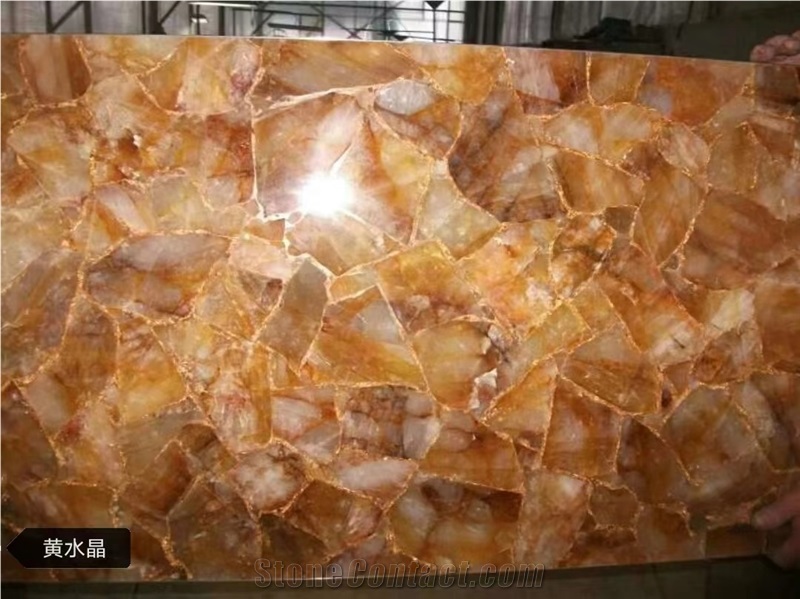 Yellow Semiprecious Stone Slab