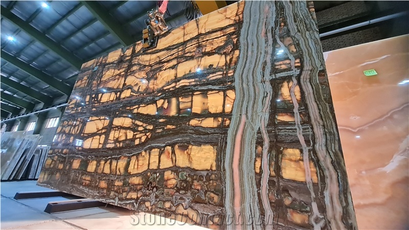 Dark Green Onyx Slabs