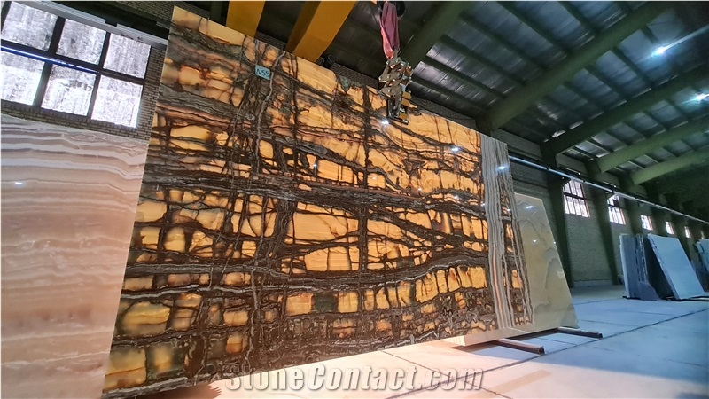 Dark Green Onyx Slabs
