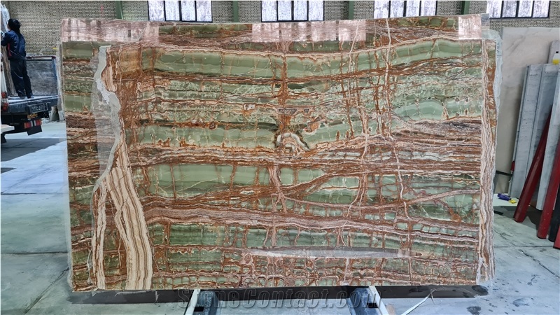 Dark Green Onyx Slabs