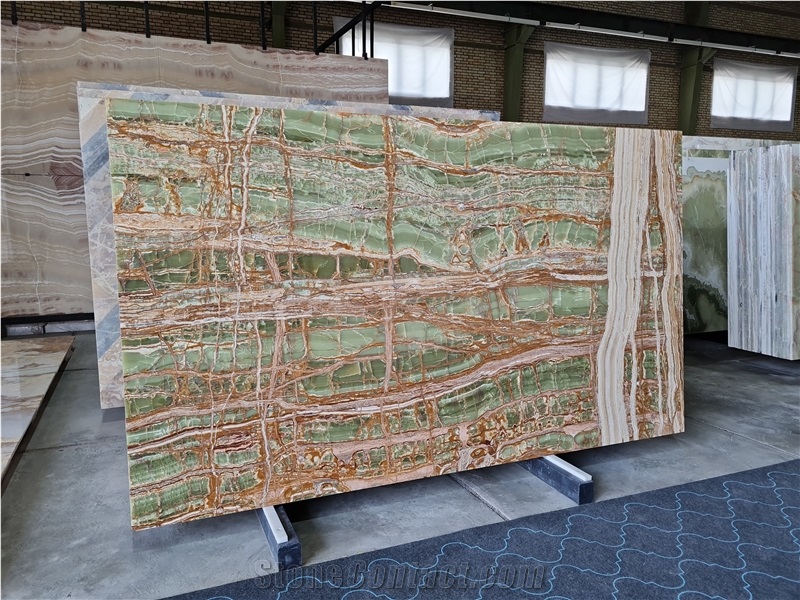 Dark Green Onyx Slabs