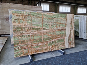 Dark Green Onyx Slabs